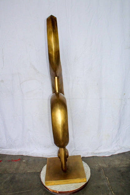 Treble Clef Music Note Giant Bronze Statue Gold Finish 27" x 18" x 67"H