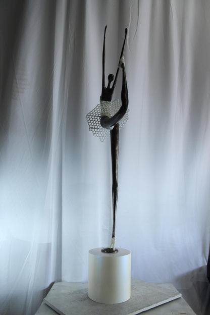 NIFAO Bronze Sculpture Tutu by Liliana Mendez Large Art Statue 24"x14"x72"H
