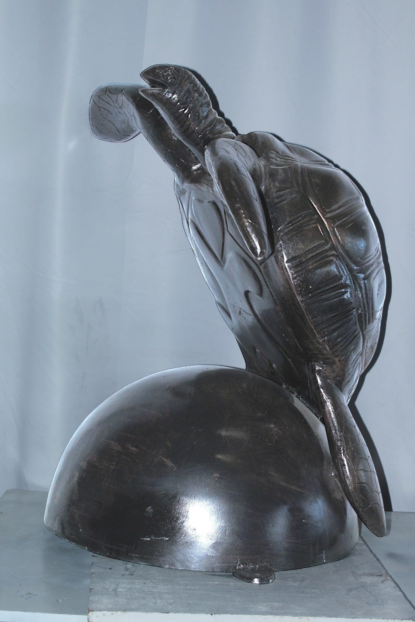 Large Aluminum Sea Turtle Statue Sculpture Decor 33"x24"x36"H