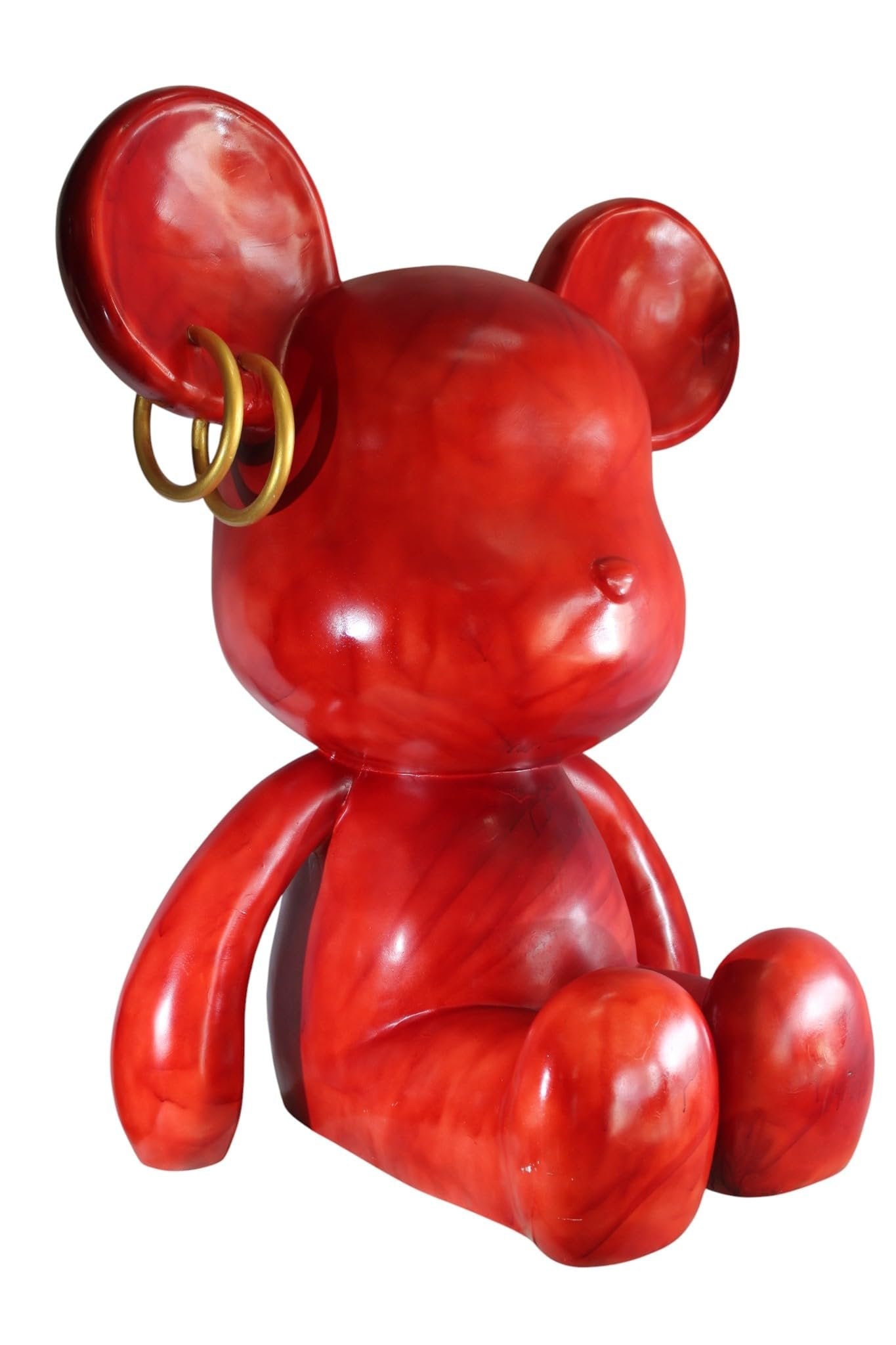 NIFAO Giant Red Mouse Sculpture Pop Art Resin Statement Piece 28"x36"x48"H