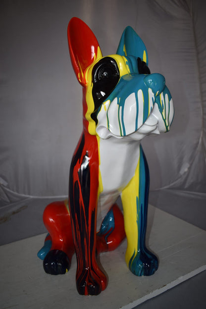 Modern Art of a Graffiti Great Dane Dog Made of Resin Size: 20" x 11" x 28"H