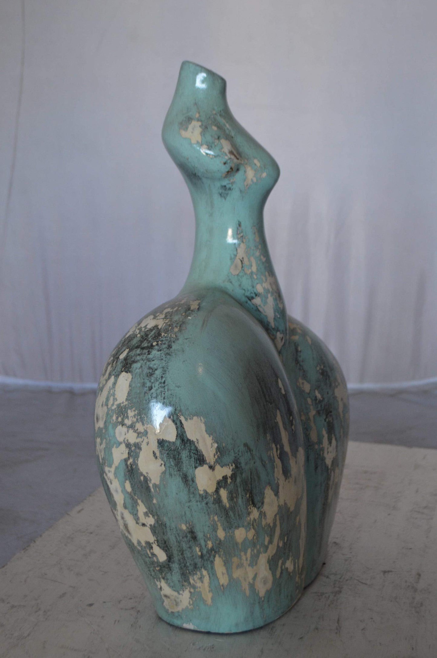 Resin sculpture of a Women body - modern art -  Size: 13"L x 6"W x 20"H.