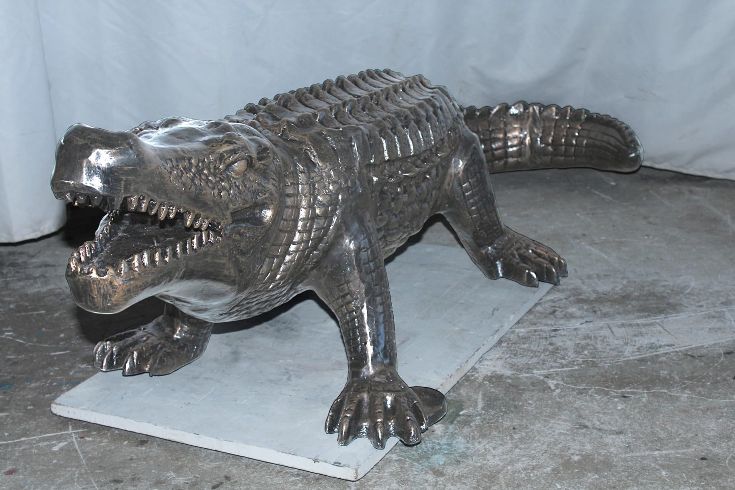 Life Size Aluminum Alligator Statue Sculpture Decor 72"x25"x21"H