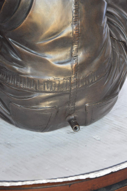 Boy Push Turtle Bronze Statue Fountain  -  Size: 18"L x 20"W x 19"H.