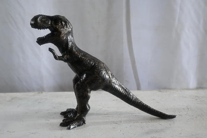 Cast Aluminum Tyrannosaurus Rex Statue Bronze Finish Art 16"x5"x13"H