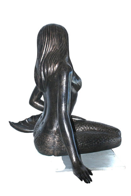 NIFAO Large Aluminum Mermaid Statue Sculpture Ocean Decor 64"x32"x34"H