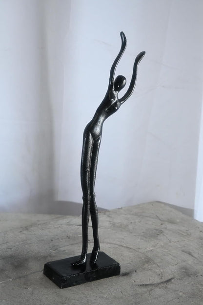 Aluminum Abstract Yoga Urdhva Hastasana Figure Sculpture 8"x3"x20"H