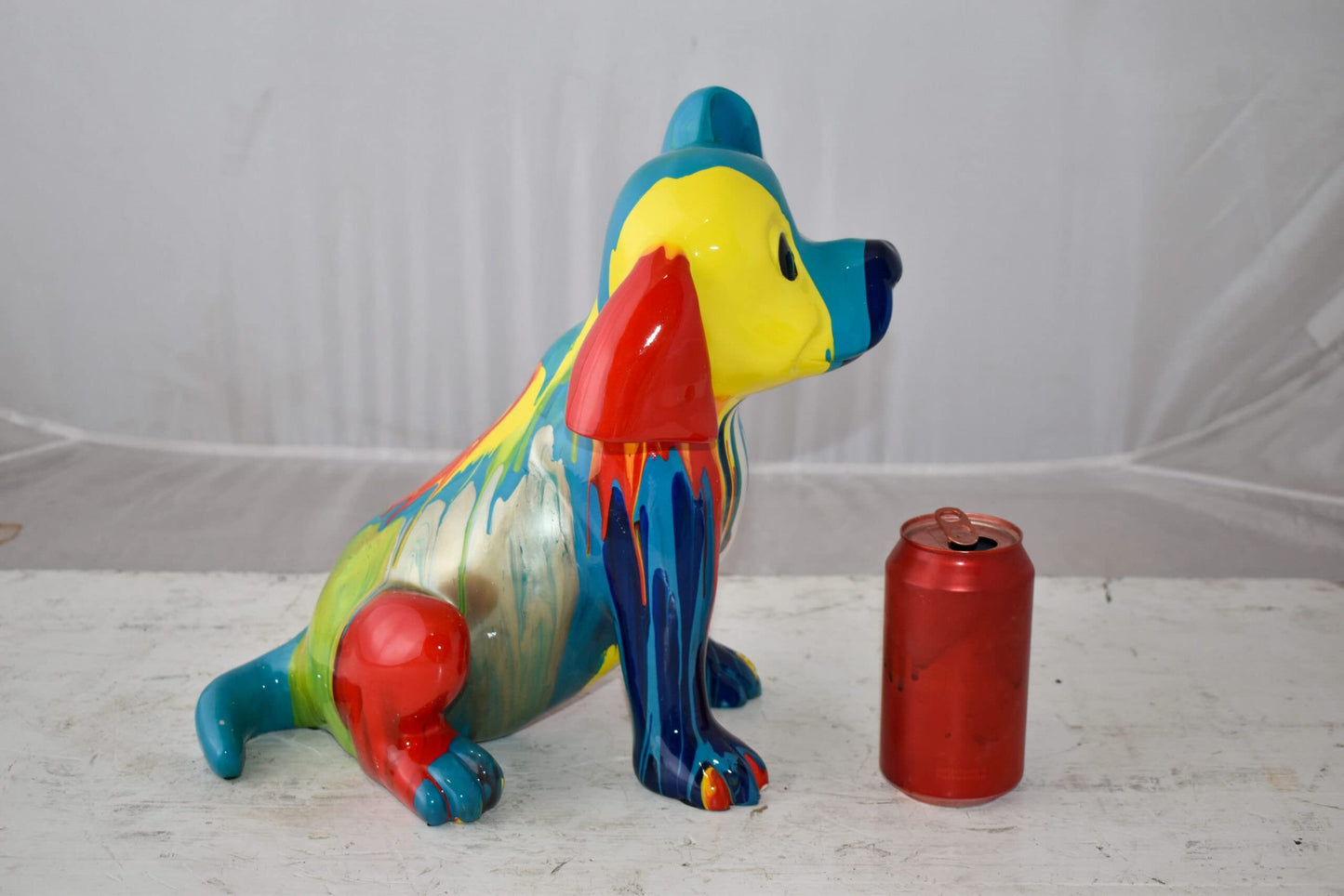Colorful Jack Russel Terrier Dog Resin Statue Size: 13" x 12" x 8"H