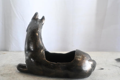 Resting Foal Horse Aluminum Planter Sculpture Home Decor 17"x12"x12"H