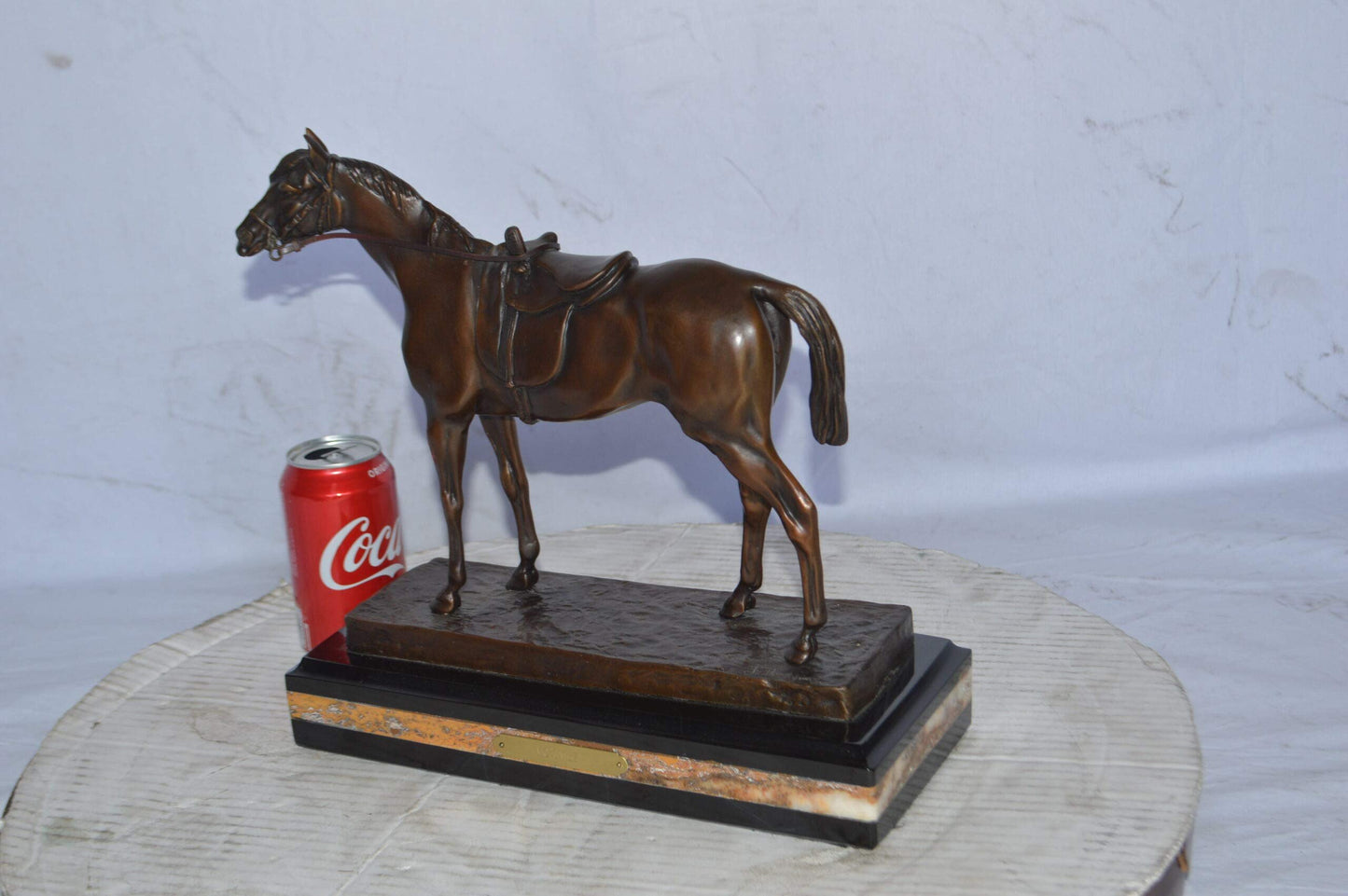 Horse Statue, Jules Moigniez Replica - Size: 14"L x 6"W x 12"H.