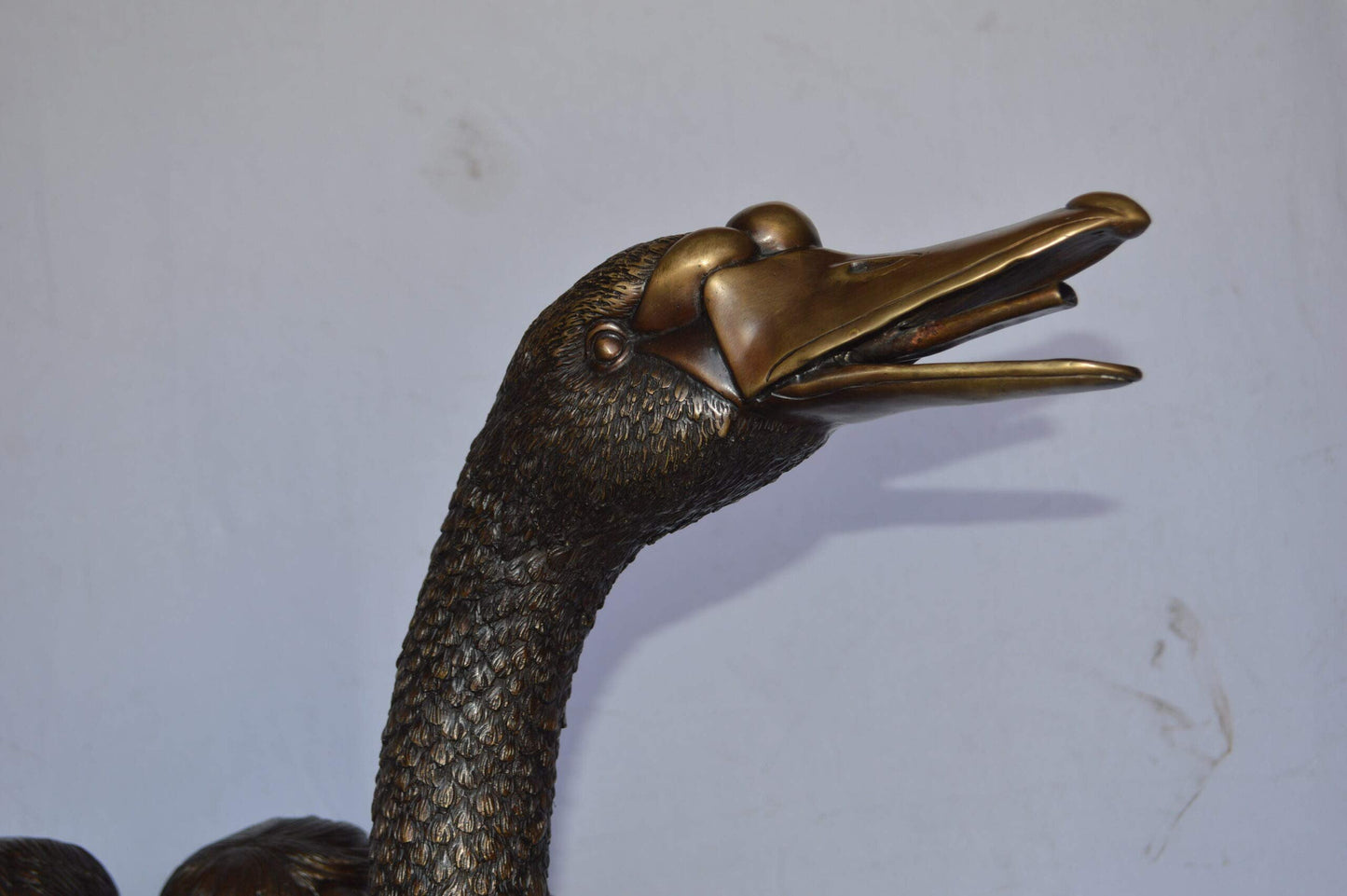 Swan Carrying Three Angels Bronze Fountain Art Nude - Size: 40"L x 23"W x 34"H.