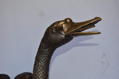 Swan Carrying Three Angels Bronze Fountain Art Nude - Size: 40"L x 23"W x 34"H.