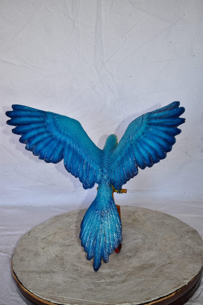 Colorful Parrot Riding a Tricycle Bronze Statue Size: 17" x 11" x 19"H