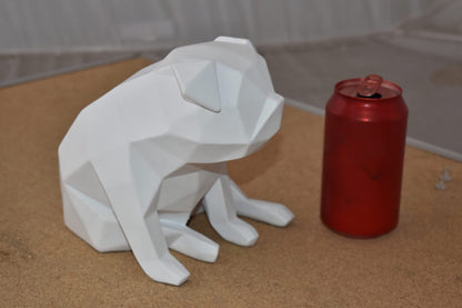 White Textiled Puppy Resin Statue Size: 9" x 6" x 7"H