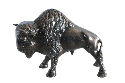 Charging American Bison Buffalo Aluminum Wildlife Statue 23"x8"x16"H