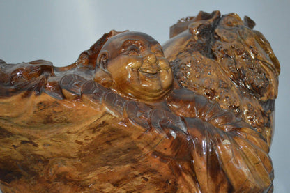 Wood Carved Buddha CC6 -  Size: 26"L x 20"W x 29"H.