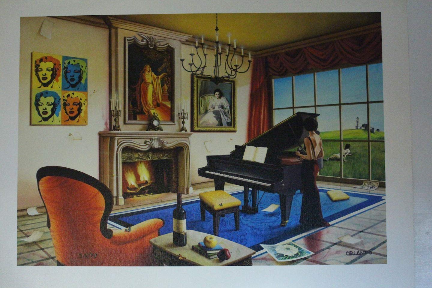 Orlando Quevedo Giclée "Harmony" Painting - Size: 21"L x 13.5"W
