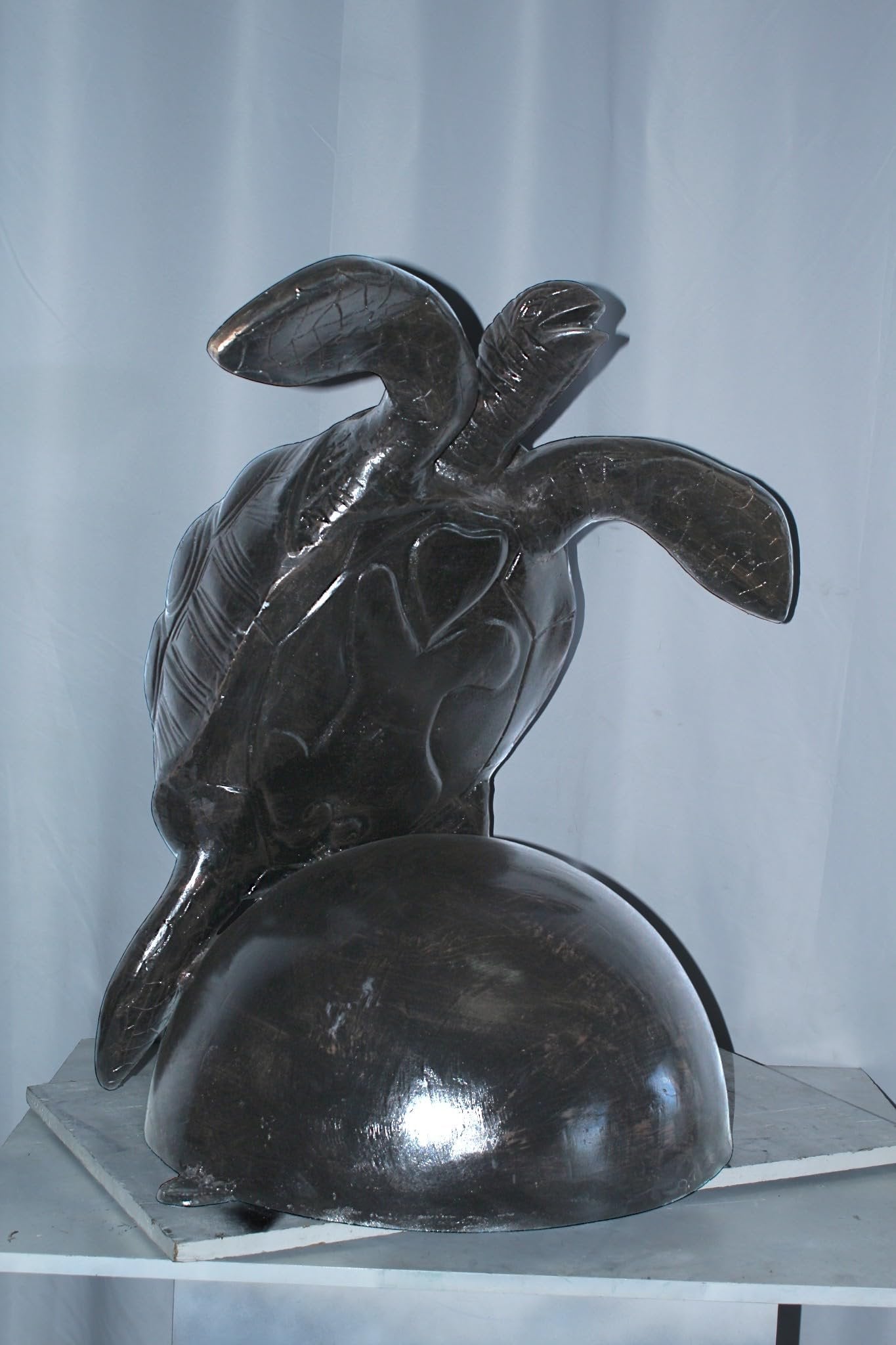 Large Aluminum Sea Turtle Statue Sculpture Decor 33"x24"x36"H