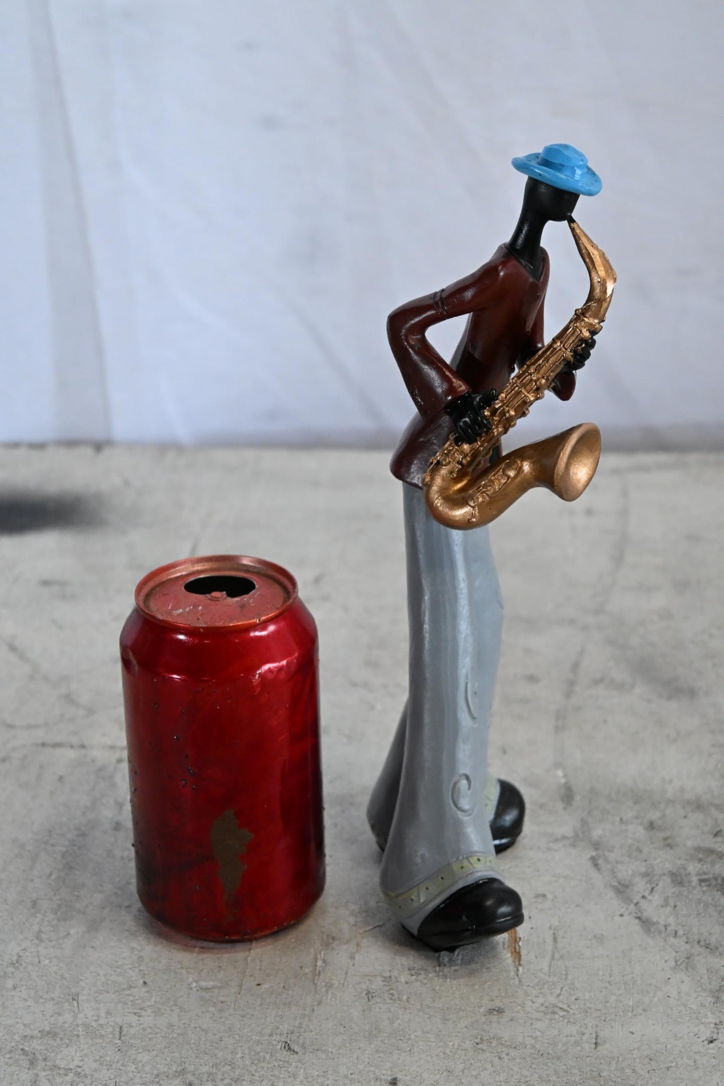 NIFAO Jazz Saxophone Player Resin Figurine Musician Statue 4"x3"x10"H