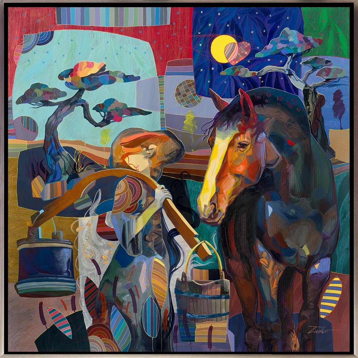 NIFAO Limited Edition Casi de Noche by Zavaleta Art 34"x34"