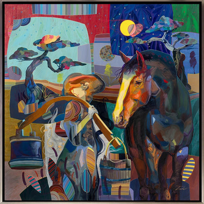 NIFAO Limited Edition Casi de Noche by Zavaleta Art 34"x34"