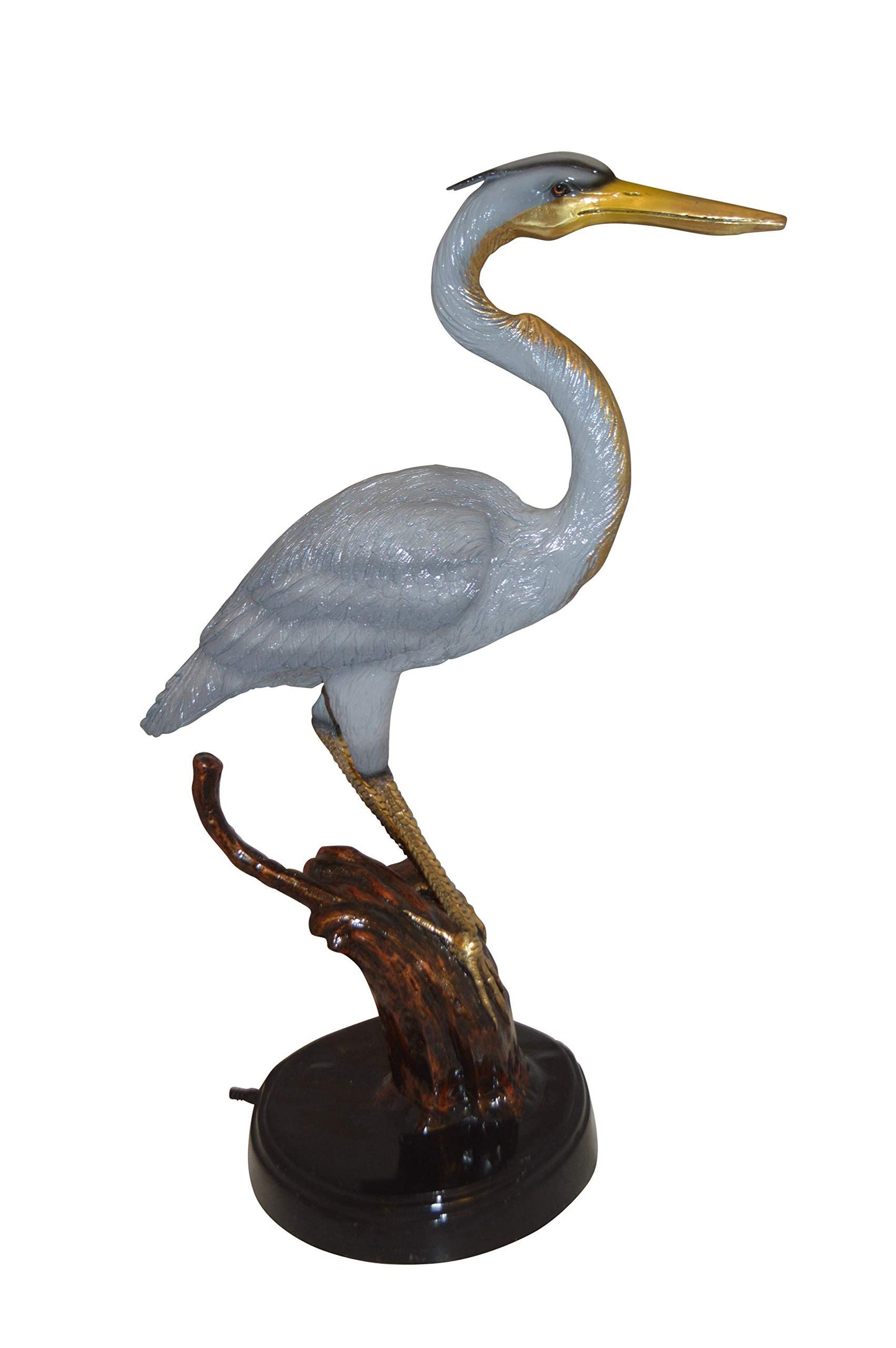 Crane Bronze Statue Fountain -  Size: 29"L x 13"W x 42"H.
