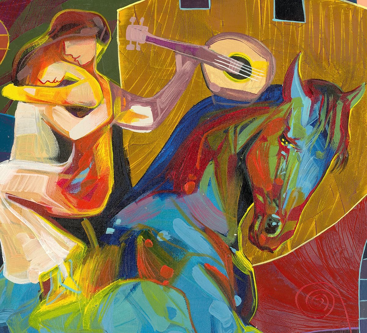 NIFAO Limited Edition Sumos Uno by Tadeo Zavaleta Colorful Art 34"x34"