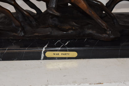 War Party Bronze Statue Replica of Carl Cauba Size: 41" x 12" x 13"H