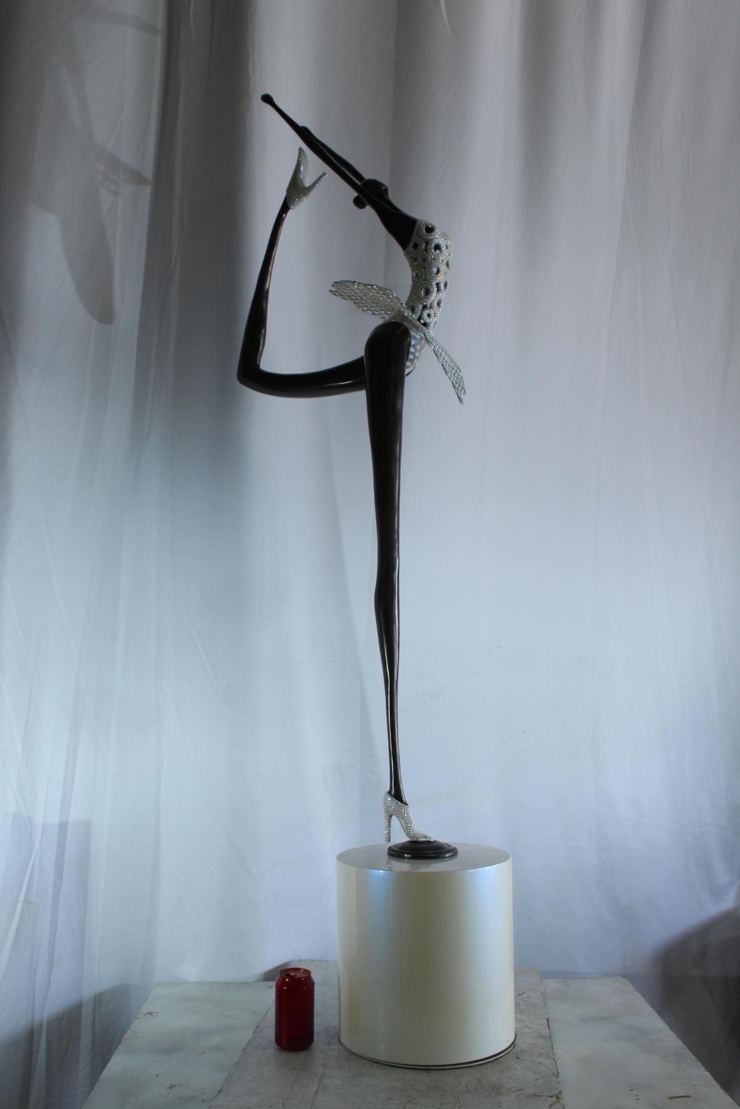 NIFAO Bronze Sculpture Tutu by Liliana Mendez Large Art Statue 24"x14"x72"H