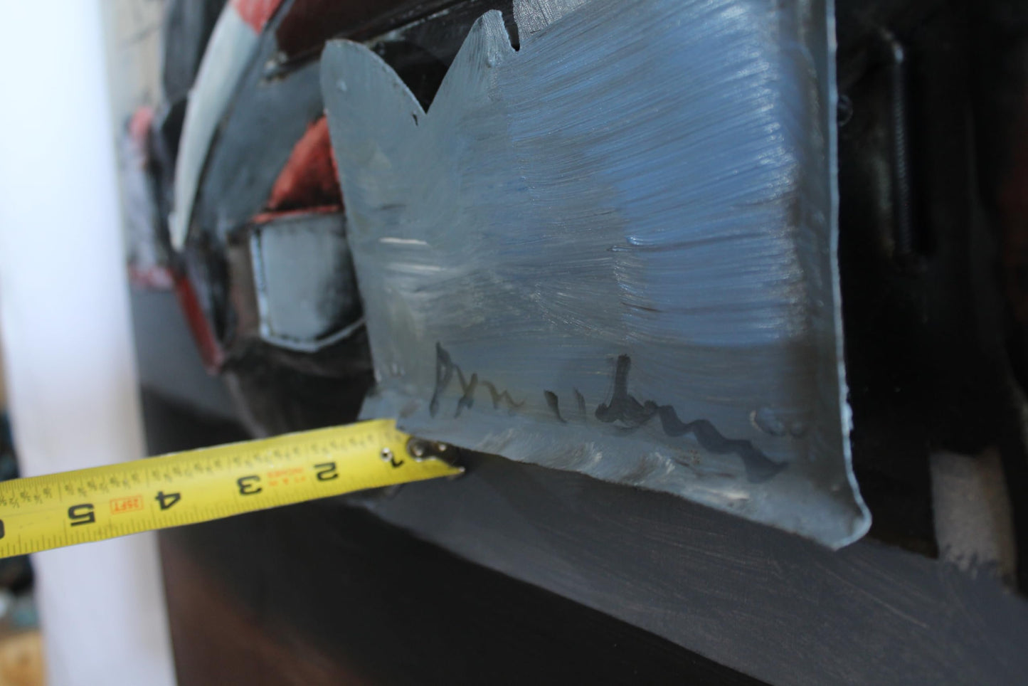 NIFAO Formula 1 Inspired Race Car Painting on Metal with 3D Design 79" x 2" x 40"H