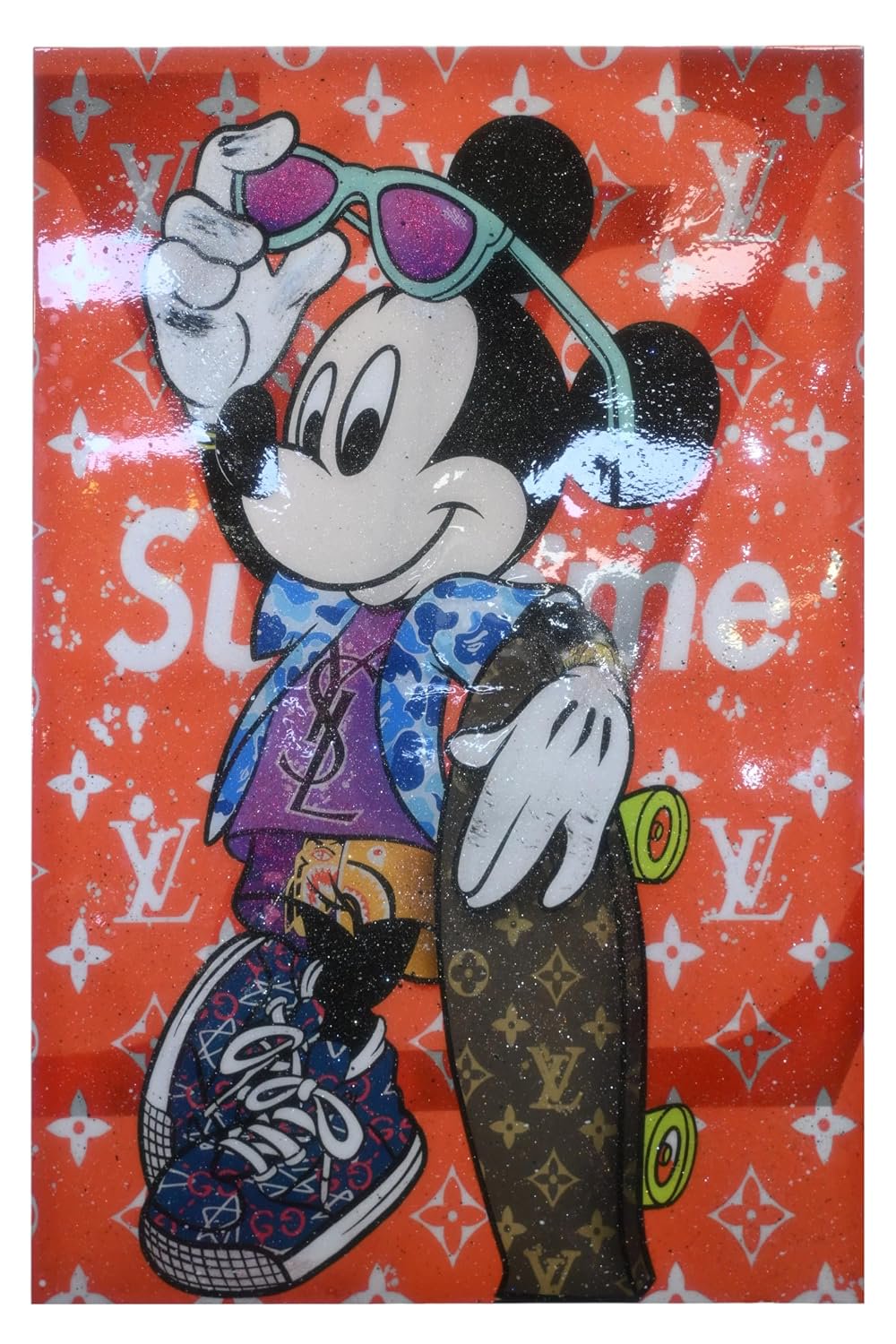 Skater Mouse Streetwear Pop Art Resin Canvas 40"x60"