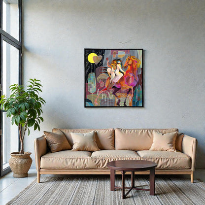 NIFAO Limited Edition By Your Side by Tadeo Zavaleta Colorful Art 34"x34"