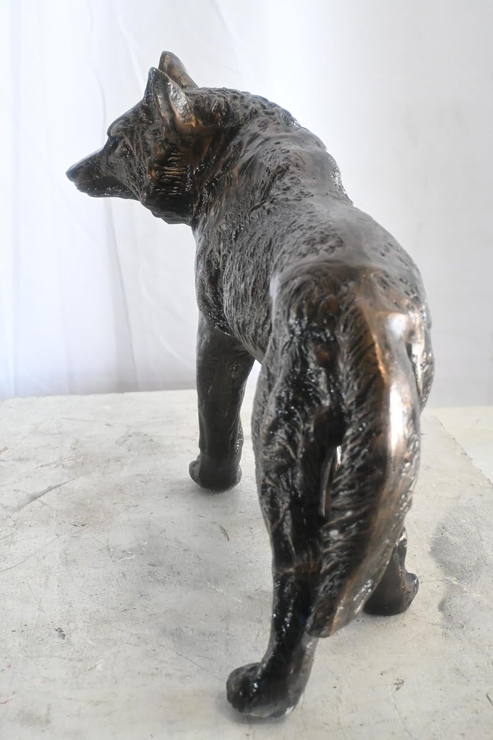 Life Size Prowling Fox Handcrafted Aluminum Garden Decor 42"x14"x34"H