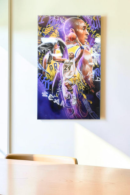 Kobe Bryant Lakers Street Art Style Resin Canvas 39"x64"