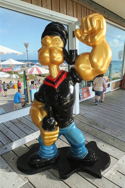 Fiberglass Poppey Statue, Iconic and Majestic in Black Shirt 40" x 24" x 60"H