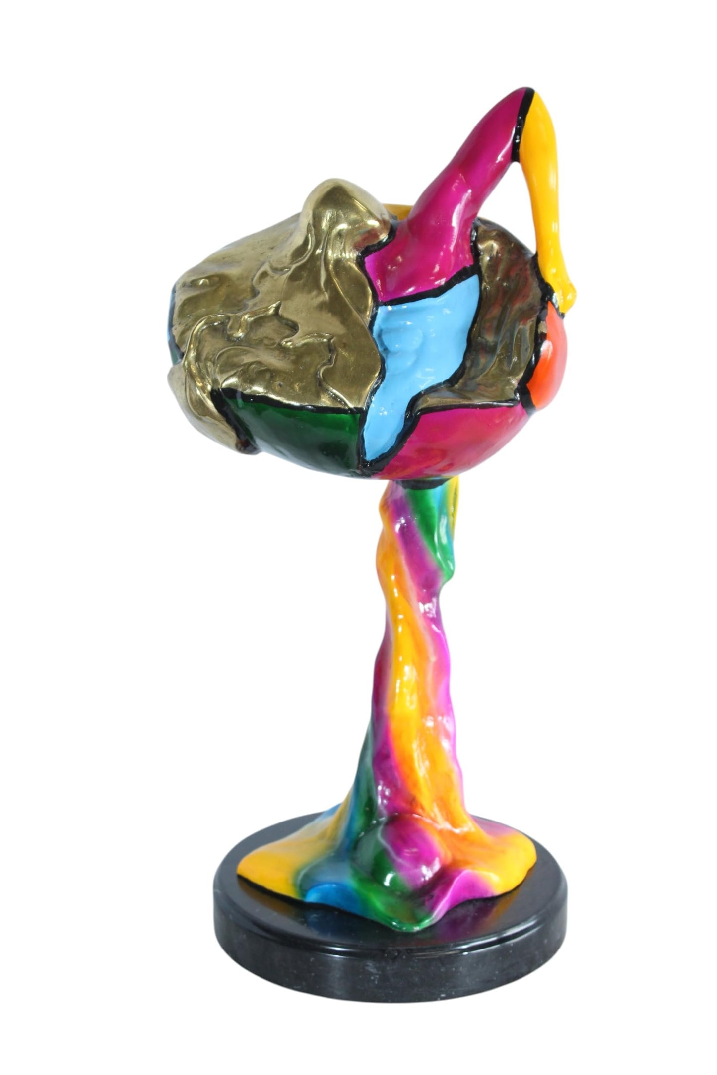 NIFAO Picasso Style Bronze Abstract Statue Colorful Modern Decor 12" x 10" x 23"H