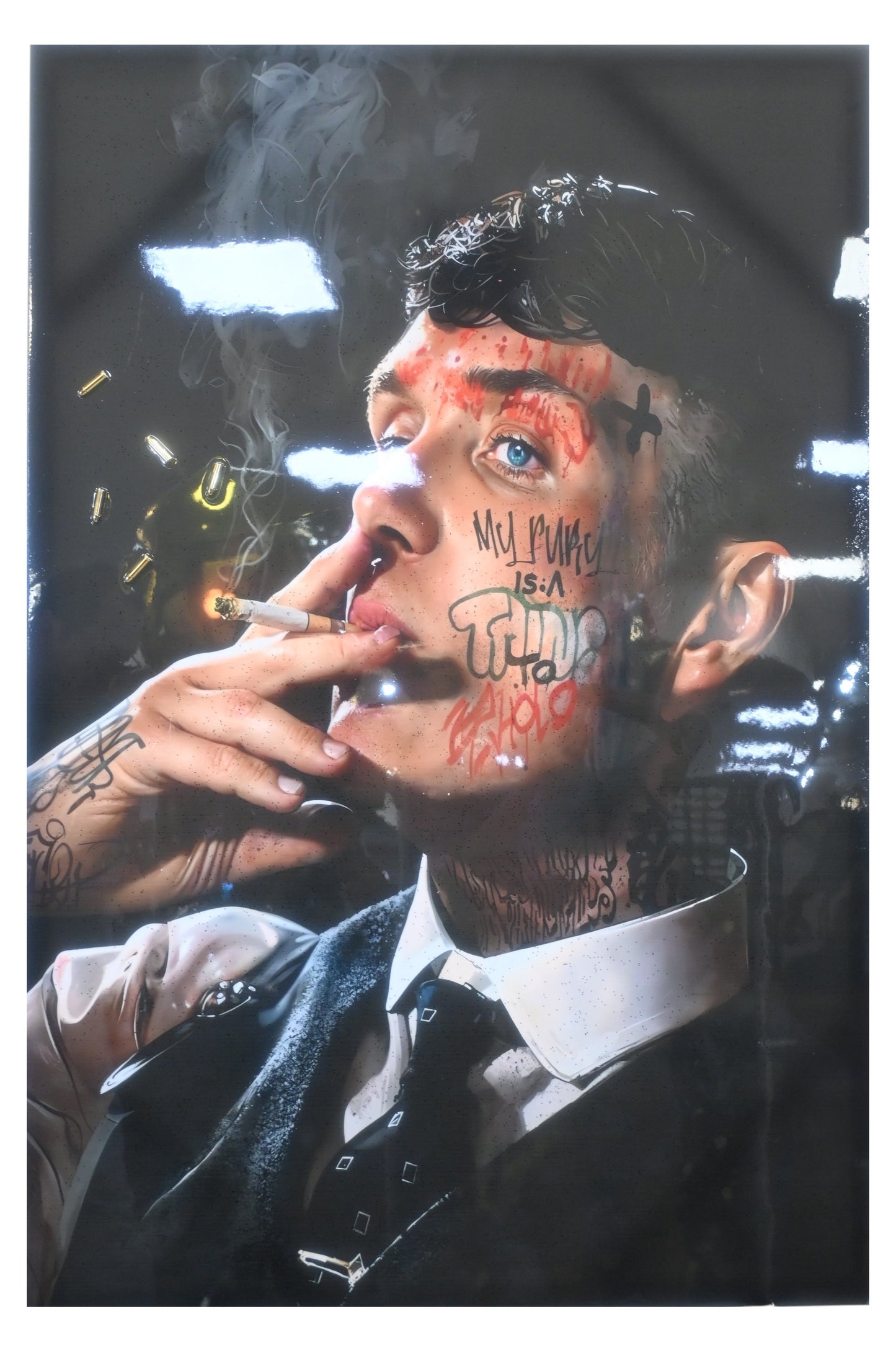 NIFAO Giant Thomas Shelby Peaky Blinders Pop Art Resin Canvas 40x60 Inch Wall Decor