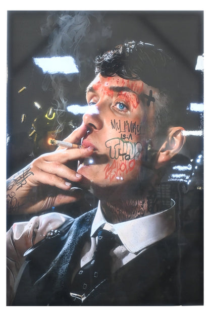 NIFAO Giant Thomas Shelby Peaky Blinders Pop Art Resin Canvas 40x60 Inch Wall Decor