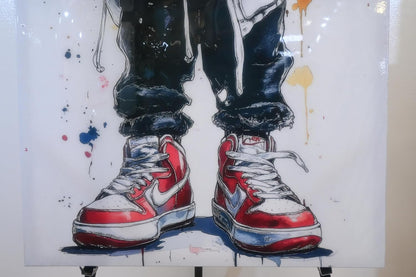Skull Character Streetwear Sneaker Pop Art Canvas 40"x60"