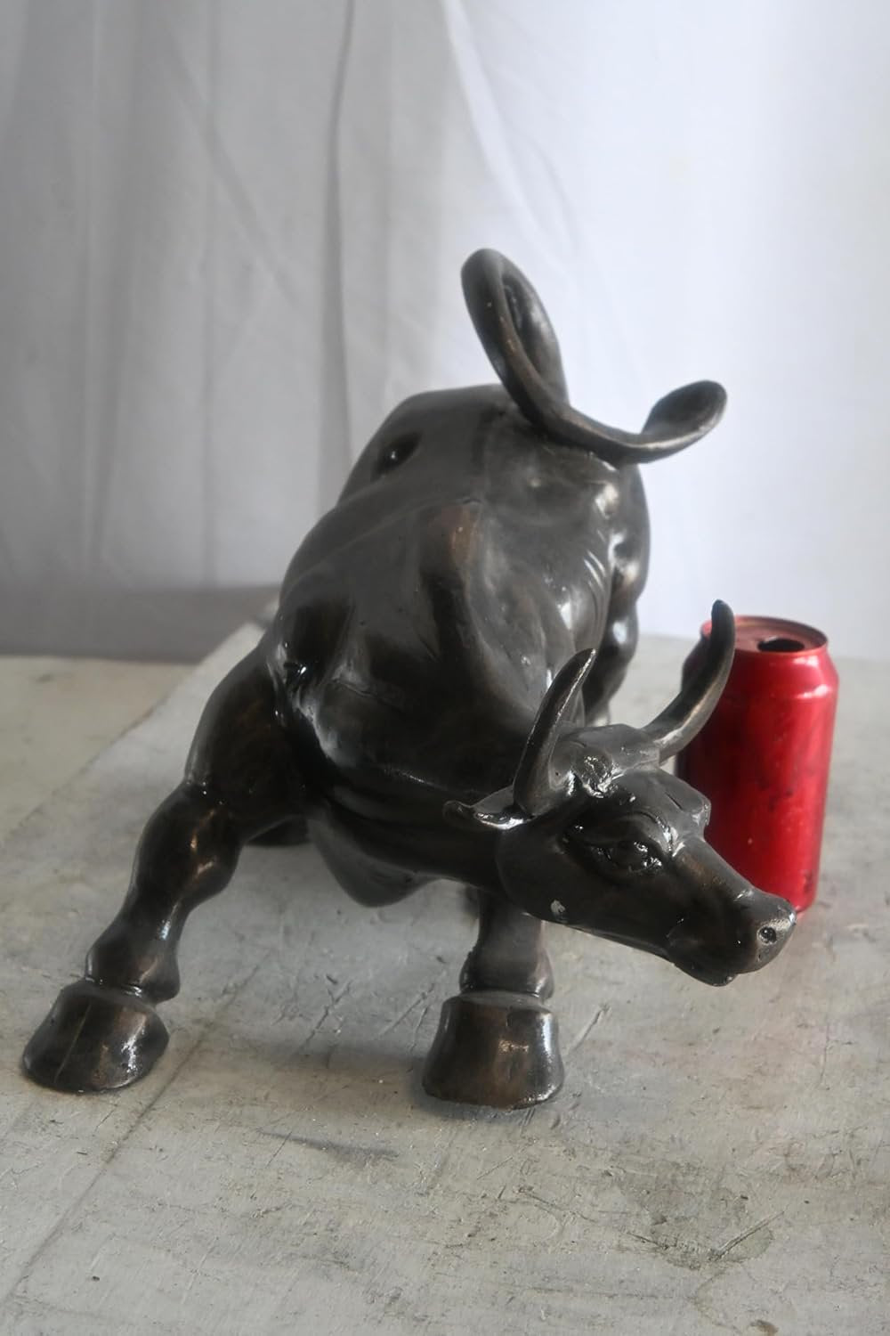 Iconic Charging Bull Aluminum Tabletop Sculpture Replica 19"x10"x10"H
