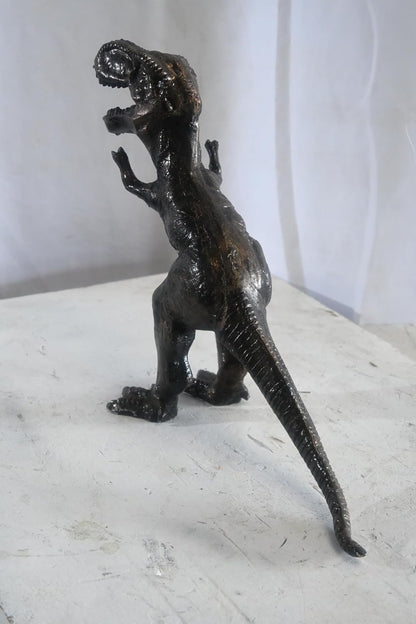 Cast Aluminum Tyrannosaurus Rex Statue Bronze Finish Art 16"x5"x13"H