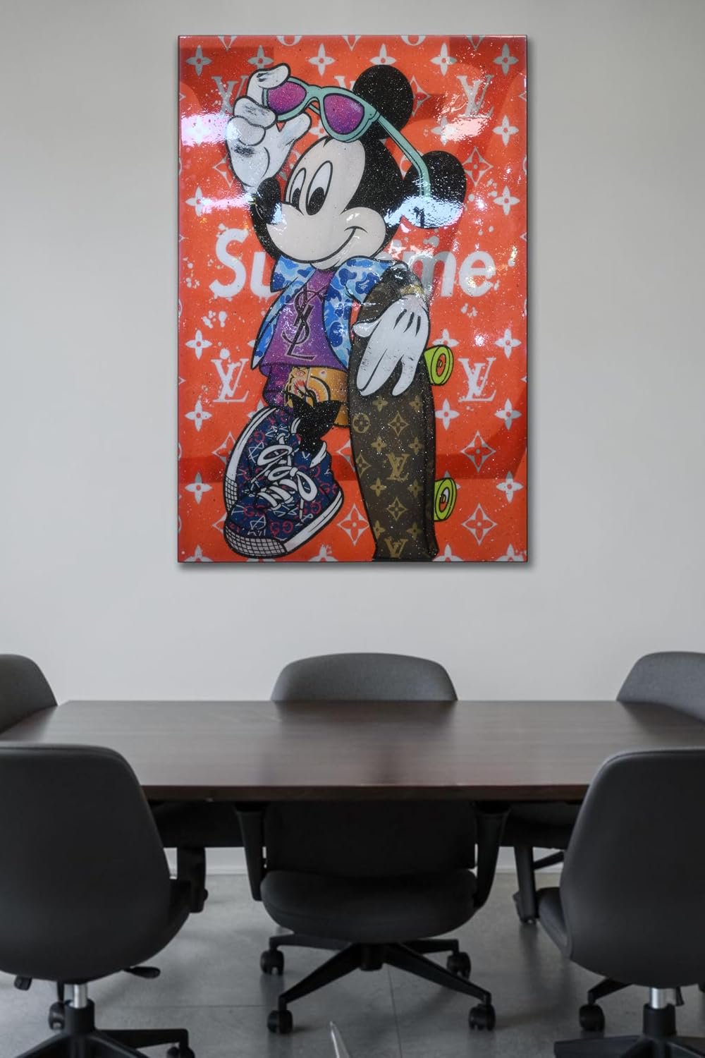 Skater Mouse Streetwear Pop Art Resin Canvas 40"x60"
