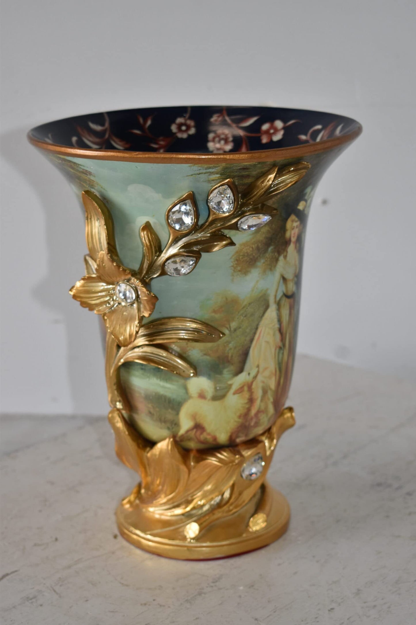 Mr and Mrs William Hallett Replica Resin Vase Size: 10" x 10" x 13"H