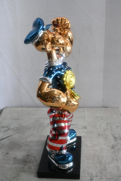 Popeye MAGA Statue Resin Patriotic Figurine 11"x6"x17"H