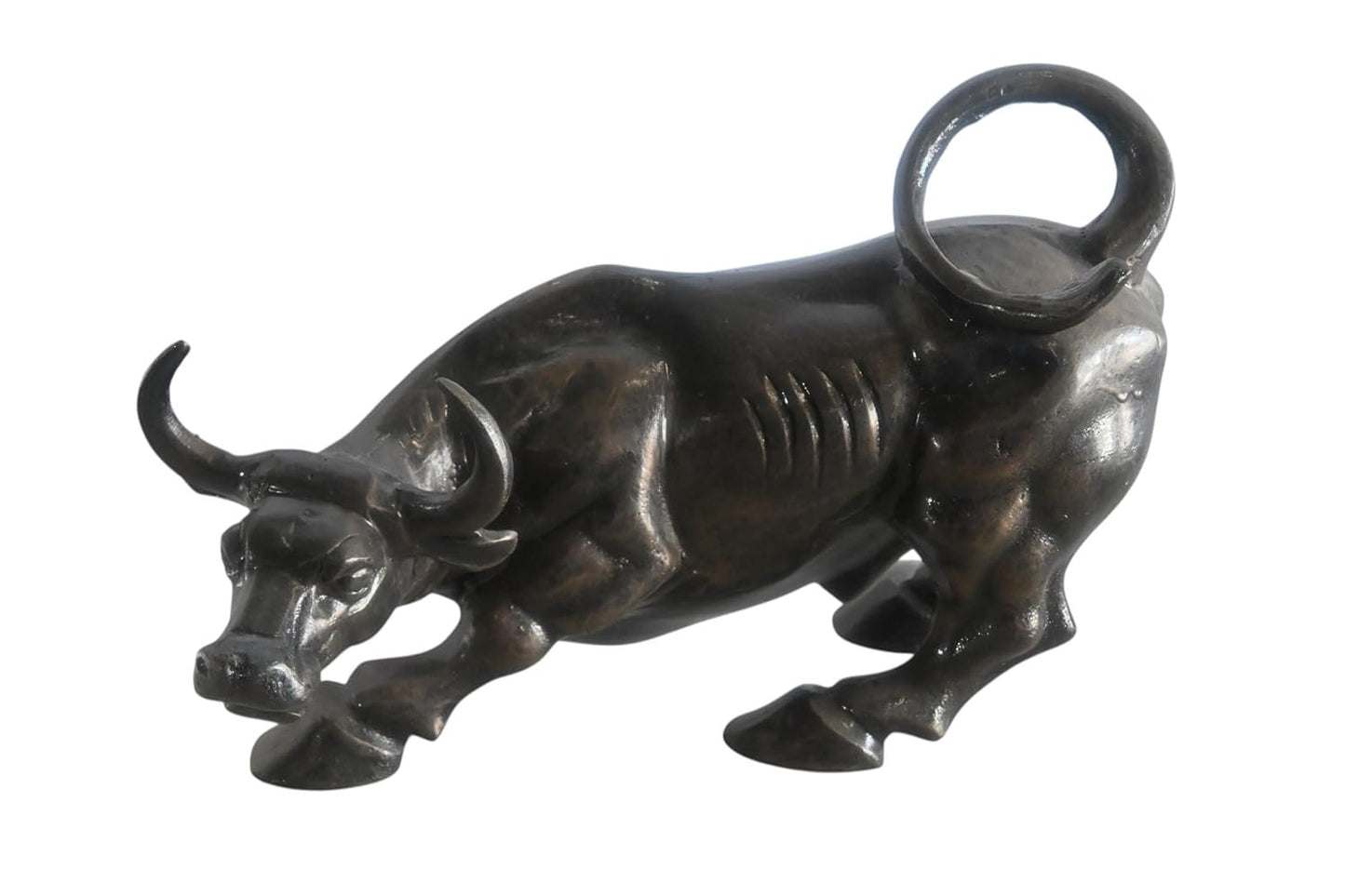 Iconic Charging Bull Aluminum Tabletop Sculpture Replica 19"x10"x10"H