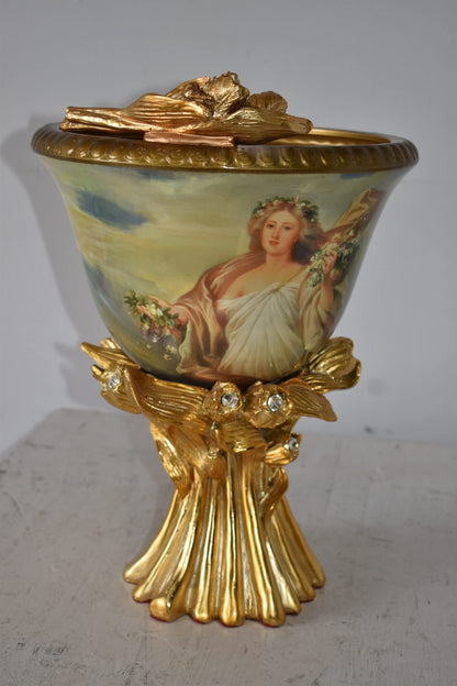 Decorative Resin Vase Embellished with Fairy Flora Size: 12" x 12" x 18"H