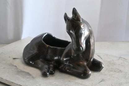 Resting Foal Horse Aluminum Planter Sculpture Home Decor 17"x12"x12"H