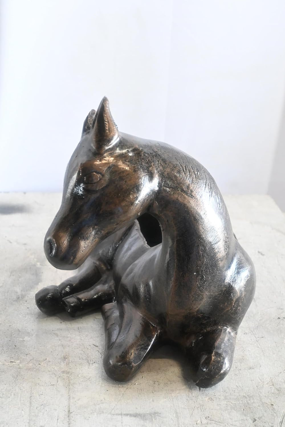 Resting Foal Horse Aluminum Planter Sculpture Home Decor 17"x12"x12"H