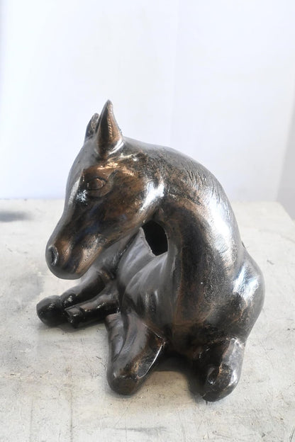 Resting Foal Horse Aluminum Planter Sculpture Home Decor 17"x12"x12"H