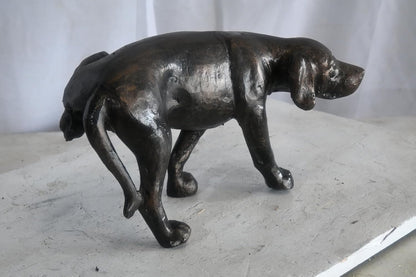 Funny Peeing Hound Dog Statue Lifting Leg Aluminum Decor 16"x7"x9"H